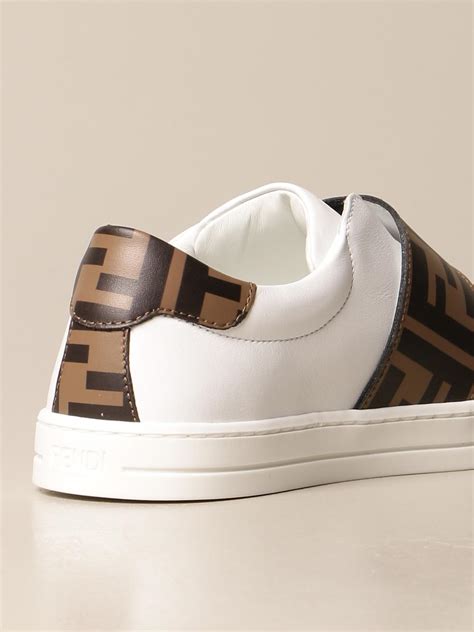 fendi slip-on leather sneaker|Men's Luxury Sneakers & Low.